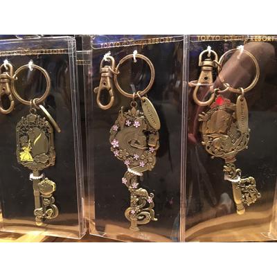 迪士尼樂園公主古銅鑰匙造型鑰匙圈 預購