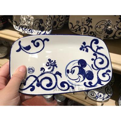 迪士尼樂園日本製和風水墨風陶瓷長形盤 預購
