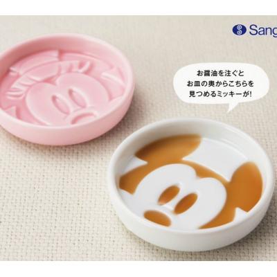 日本製迪士尼米奇/米妮造型陶瓷醬油碟 -5月初出貨 預購