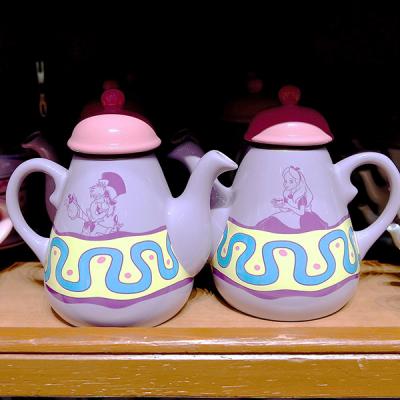 迪士尼樂園愛麗絲旋轉杯造型陶瓷茶壺-10初出貨 預購