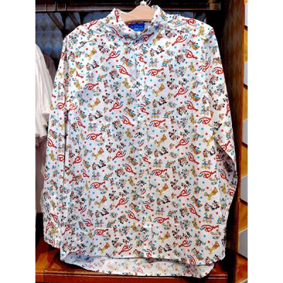 迪士尼樂園美式復古系列米奇米妮長袖襯衫-10初出貨 預購