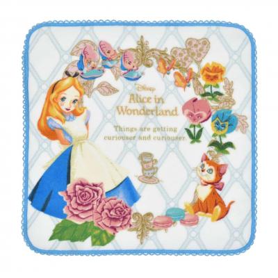 Disney STORE 愛麗絲甜蜜花園特集 愛麗絲夢遊仙境小方巾-7月初出貨 預購