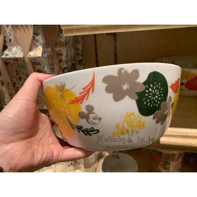 迪士尼樂園彩色花草鄉村米奇系列陶瓷沙拉大碗-5月初出貨 預購