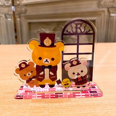 SAN-X懶熊+懶妹+小雞+蜜茶熊東京車站限定壓克力架(可當名片架) 現貨特價出清原價430