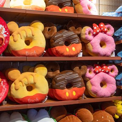 迪士尼樂園仿園區食物系列米奇/維尼甜甜圈造型坐墊-2月底出貨 預購