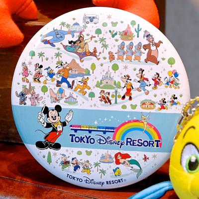 迪士尼樂園美式復古系列米奇米妮圓形別針-5月初出貨 預購