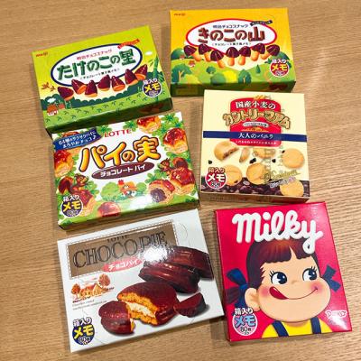 日本經典零食小熊餅乾/巧克力/卡樂比/明治/LOTTE仿真包裝便條紙 特價出清現貨原價100