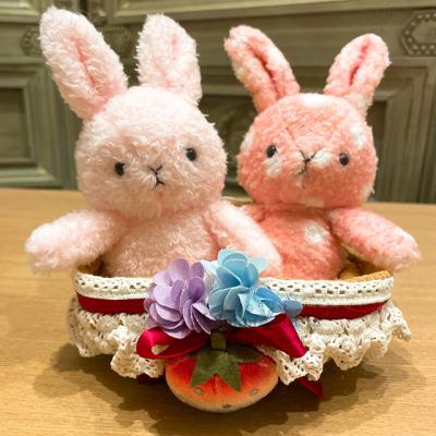 憂傷馬戲團草莓系列花籃兔子娃娃 特價出清現貨原價1100