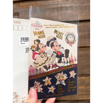 迪士尼樂園2019光輝金色聖誕系列米奇/米妮明信片 現貨特價出清原價95
