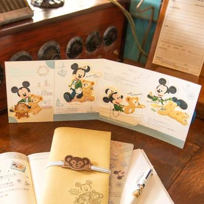迪士尼樂園sea限定米奇達菲航行日記系列明信片貼紙組-5月初出貨 預購