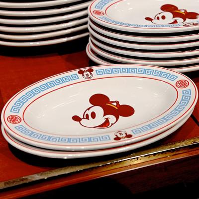 迪士尼樂園米奇新款中華一番炒飯陶瓷橢圓煎餃盤-10月中出貨 預購