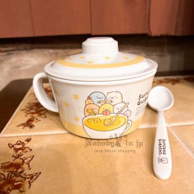 san-x角落生物一番賞玉米濃湯系列樹脂泡麵碗+匙組 特價出清現貨