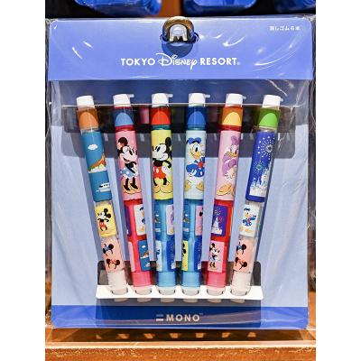 迪士尼樂園油畫系列米奇米妮唐老鴨6入筆狀橡皮擦組-10月中出貨 預購