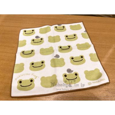 pickles the frog x 青蛙滿版大頭小方巾 現貨