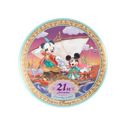 迪士尼樂園sea 海洋21周年限定米奇 米妮圓形徽章-10月底出貨 預購