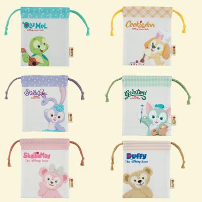 迪士尼樂園sea限定達菲/雪莉玫/傑拉托尼/史黛拉/可琦安/奧樂米拉雙面束口袋-11月中出貨 預購