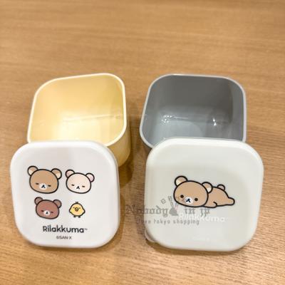 日本製SAN-X懶熊 懶妹 小雞2入樹脂餐盒組 現貨