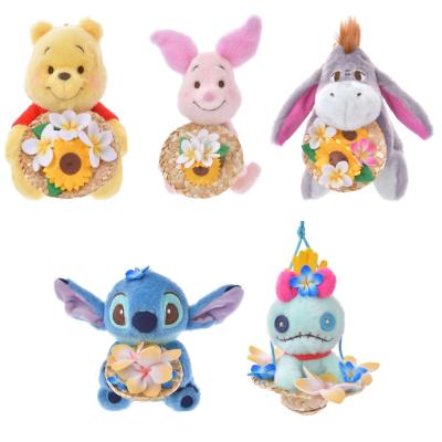 迪士尼STORE 蜜蜂日特集2024 維尼與好朋友們/史迪奇/醜丫頭 夏日草帽絨毛吊飾(VIP下標限定請勿自行下單)
