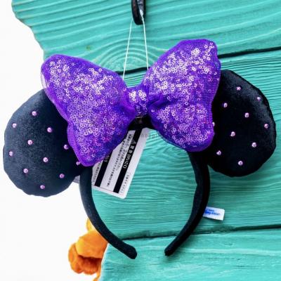 迪士尼樂園萬聖節變裝派對米妮耳朵亮片造型髮箍-10月中出貨 預購