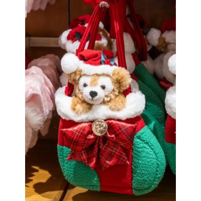 迪士尼樂園達菲家族2024聖誕節系列絨毛造型斜背包-11月底出貨 預購