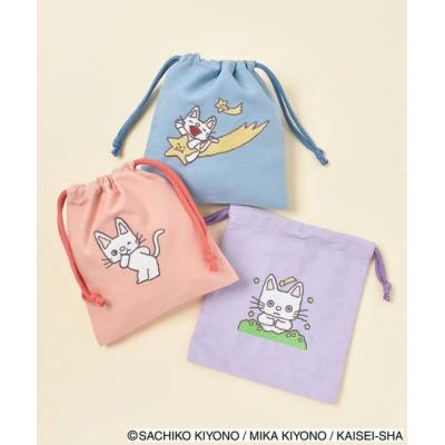 Bleu Bleuet小貓丹丹刺繡束口袋(VIP下標限定請勿自行下單)