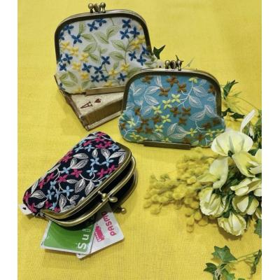渋谷ShinQs店13周年限定十字花朵刺繡三枚口金包(VIP下標限定請勿自行下單)