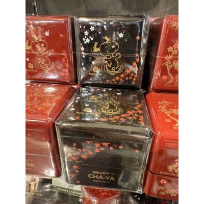 京都史努比茶屋限定漆器迷你方形雙層盒(VIP下標限定請勿自行下單)