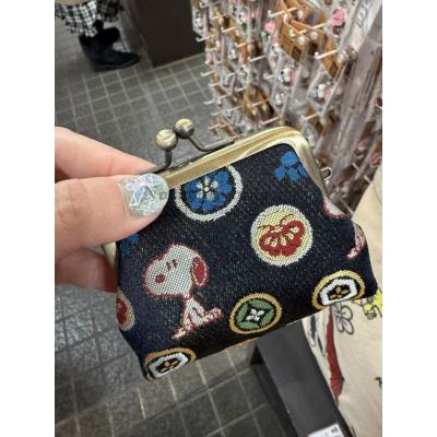 京都史努比茶屋限定西陣織系列梯形口金小物包(VIP下標限定請勿自行下單)