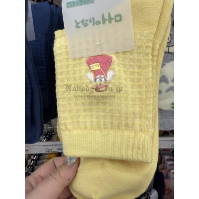 吉卜力宮崎駿小刺繡鬆餅格短襪特價(VIP下標限定請勿自行下單)