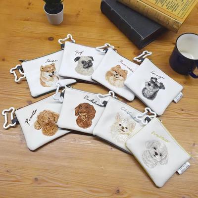 FLOWERING犬系刺繡合皮拉錬掛包(VIP下標限定請勿自行下單)