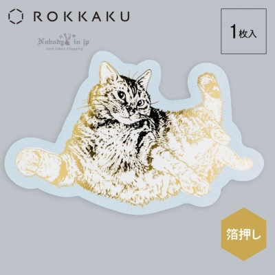 郵局通販ROKKAKU日本製貓咪造型金箔貼紙 特價(VIP下標限定請勿自行下單)