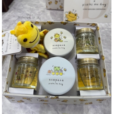 pickles the frog青蛙 x 松本養蜂総本場4入玻璃罐蜂蜜+2入收納鐵罐組(VIP下標限定請勿自行下單)