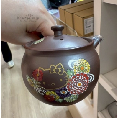 Sanrio日本製萬古燒和風花卉陶瓷茶壺(VIP下標限定請勿自行下單)