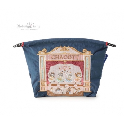 Chacott 75th x Ball&Chain聯名芭蕾貓刺繡拉錬袋(VIP下標限定請勿自行下單)