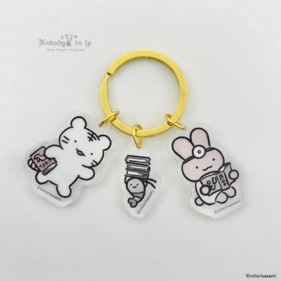 橫溝由里白老虎與草蝦3連壓克力鑰匙圈(VIP下標限定請勿自行下單)