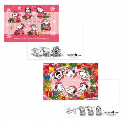 PEANUTS史努比2025聖誕節系列2入明信片組(VIP下標限定請勿自行下單)
