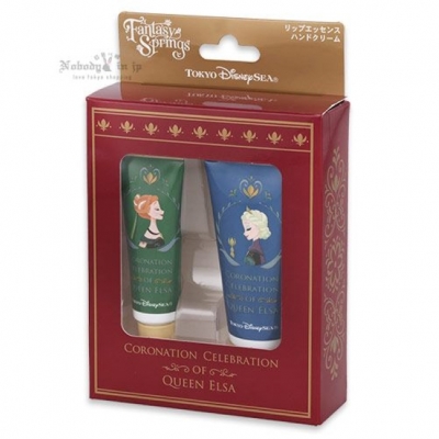 迪士尼樂園夢幻泉鄉冰雪奇緣系列潤唇精華+護手霜組(VIP下標限定請勿自行下單)