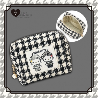 Sanrio 2025kitty生日千鳥格系列拉錬包(VIP下標限定請勿自行下單)