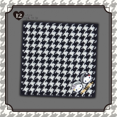 Sanrio 2025kitty生日千鳥格系列提花方巾(VIP下標限定請勿自行下單)