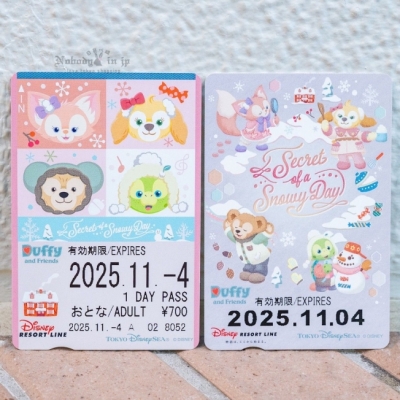 迪士尼樂園達菲雪の日冒險系列遊園車票-12月中出貨 預購
