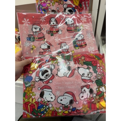 PEANUTS史努比2025聖誕節系列A4資料夾(VIP下標限定請勿自行下單)