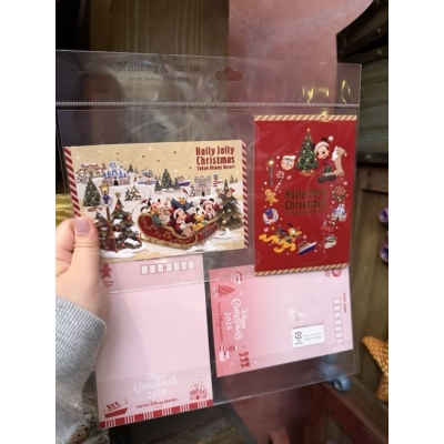 迪士尼樂園2025聖誕節系列2入明信片組-12月中出貨 預購