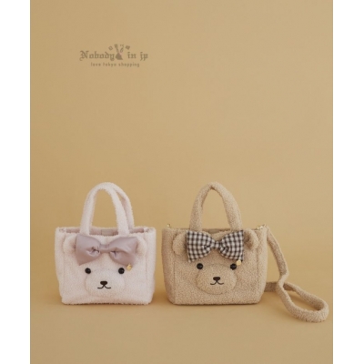 Maison de FLEUR Teddy泰迪熊系列絨毛2way斜背包(VIP下標限定請勿自行下單)