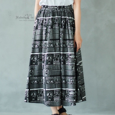 ILEMER 報紙印花系列長裙(VIP下標限定請勿自行下單)