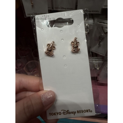 迪士尼樂園米奇小妖精系列玫瑰金耳針耳環(VIP下標限定請勿自行下單)