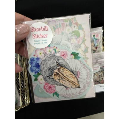 鯨頭鸛展畫家金田花季造型貼紙(VIP下標限定請勿自行下單)