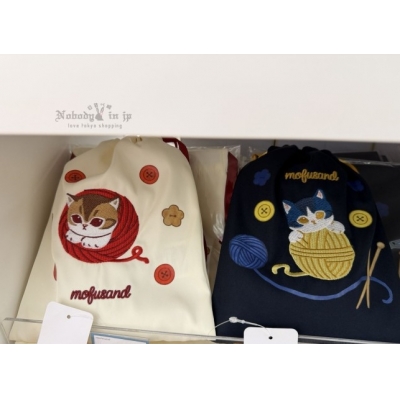 mofusand貓福珊迪系玉系列刺繡束口袋(VIP下標限定請勿自行下單)