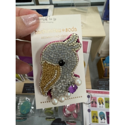 鯨頭鸛hachimitsu soda繡珠別針(VIP下標限定請勿自行下單)