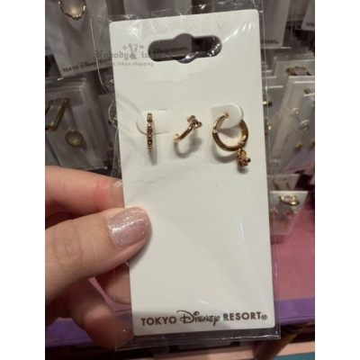 迪士尼樂園3入圓環米奇耳針耳環組(VIP下標限定請勿自行下單)