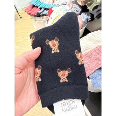 Tabio靴下屋毛混泰迪熊短襪(VIP下標限定請勿自行下單)